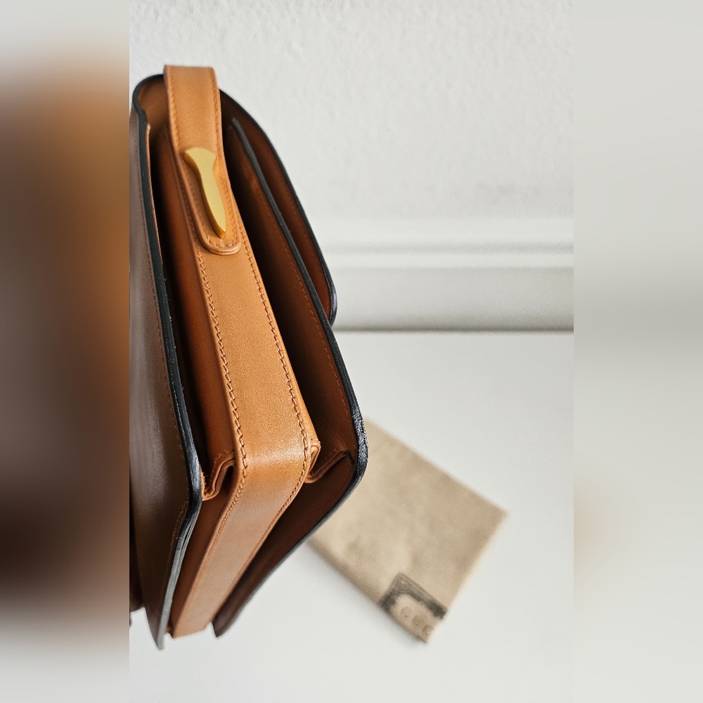 Gucci Brown All-leather Sherry Line Shoulder Flap Bag - Picture 9 of 15